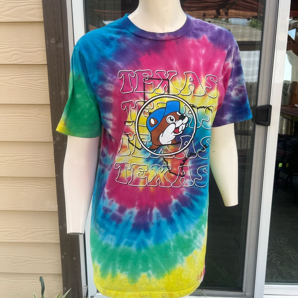Buc-ees Colorful Tie-Dye Texas Graphic Tee size M